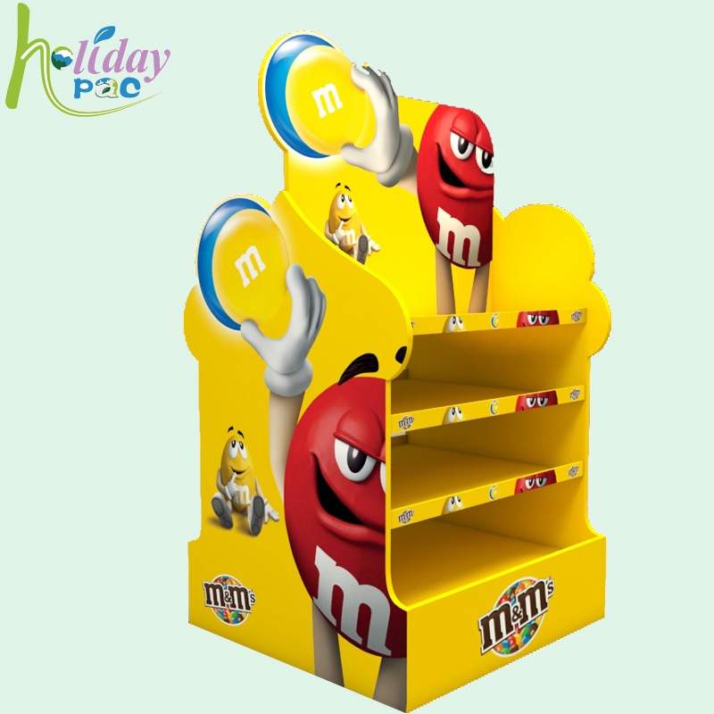 Custom Cardboard M&M Display Stand