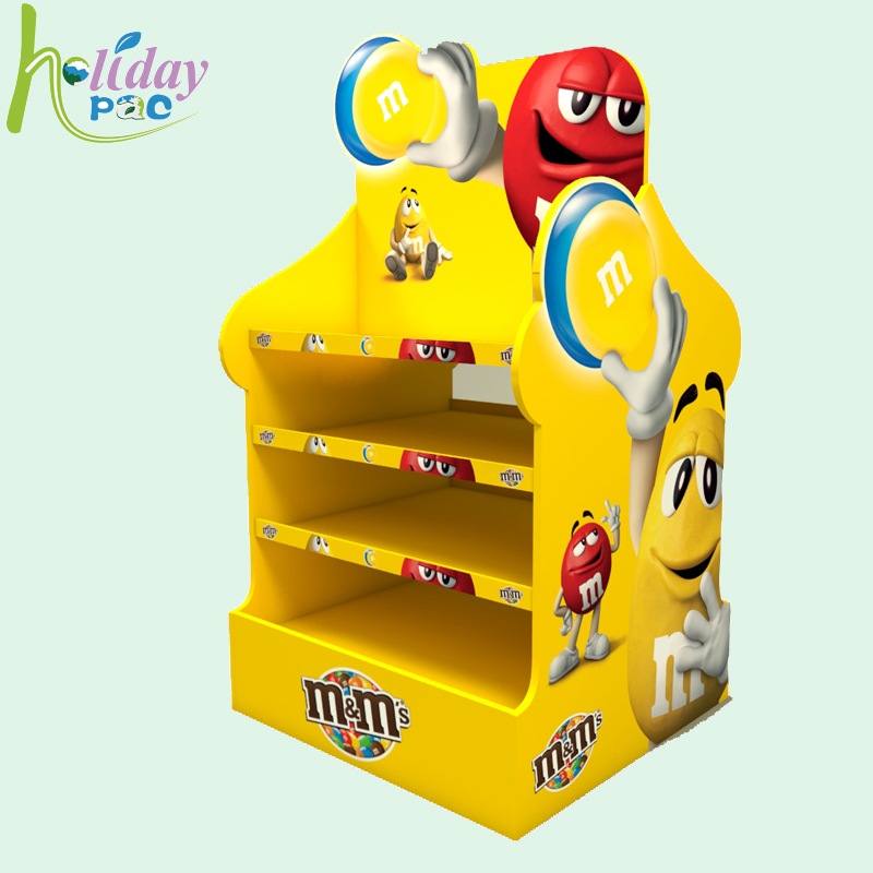 Custom Cardboard M&M Display Stand