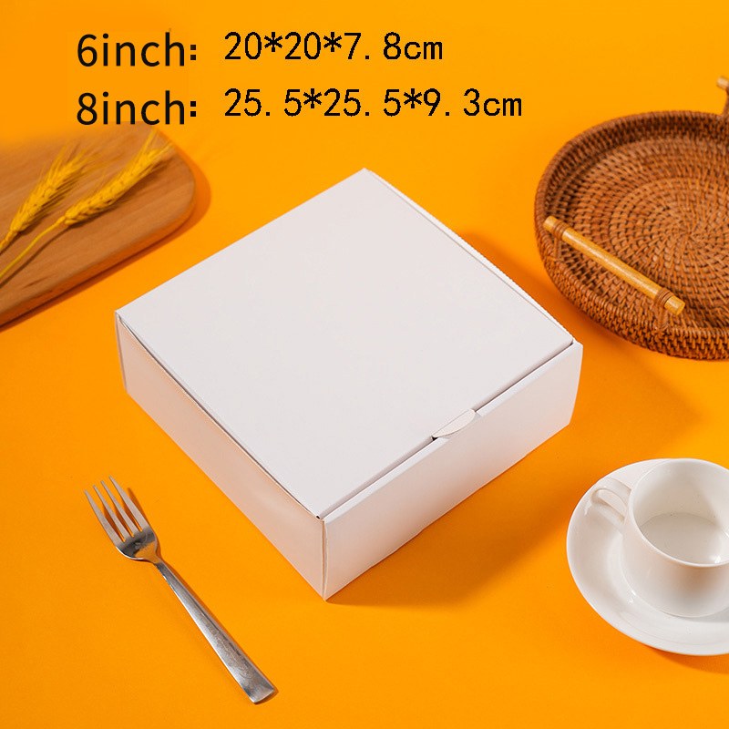 Custom Clear Window White Cake Cardboard Paper Baking Boxes