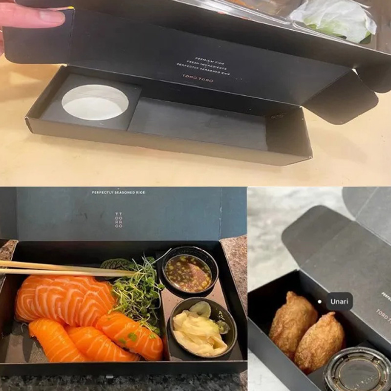 Disposable Custom Logo Sushi Takeaway Togo Box With Insert - Holidaypac