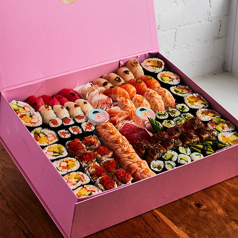 Custom Foldable Sushi Paperboard Gift Boxes - Holidaypac