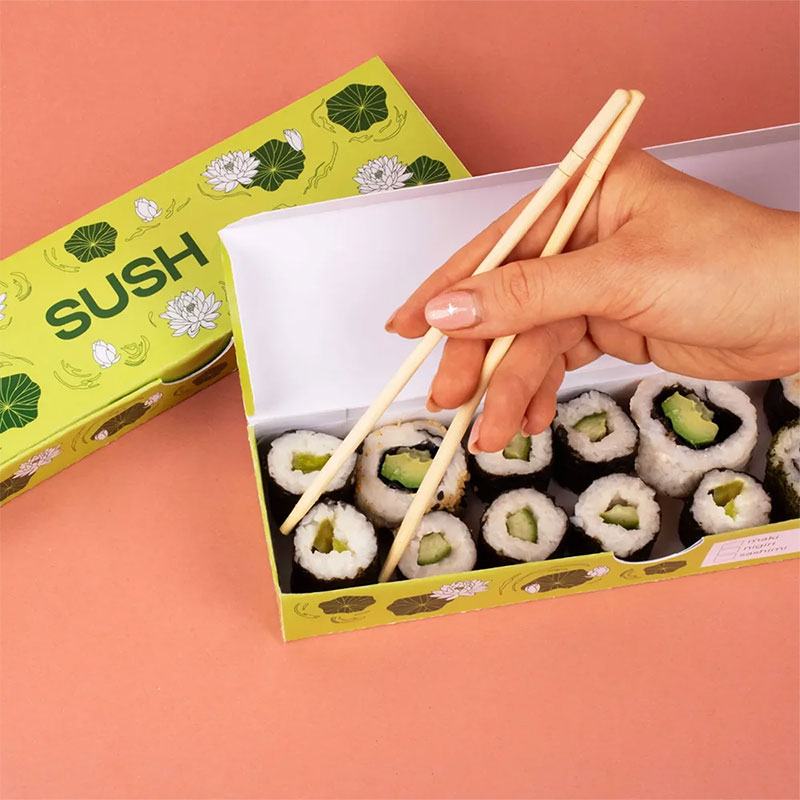 Custom Portable Sushi Takeaway Box with Handle - Holidaypac