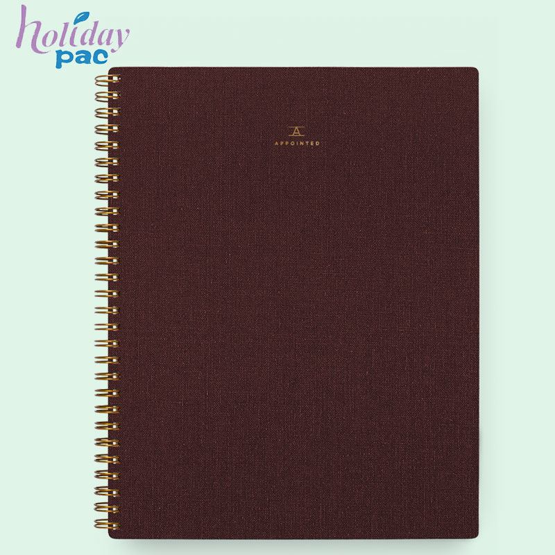 Custom Brass Wire Binding Perforated Journal Notebooks - Holidaypac