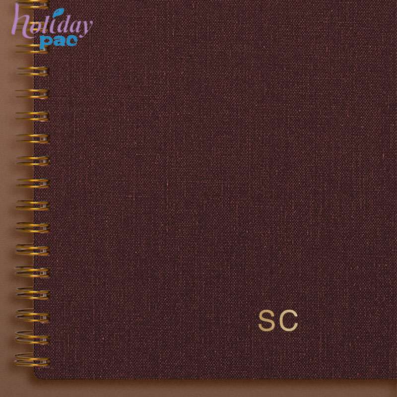 Custom Brass Wire Binding Perforated Journal Notebooks - Holidaypac