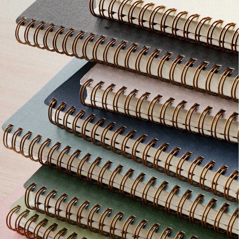 Custom Brass Wire Binding Perforated Journal Notebooks - Holidaypac