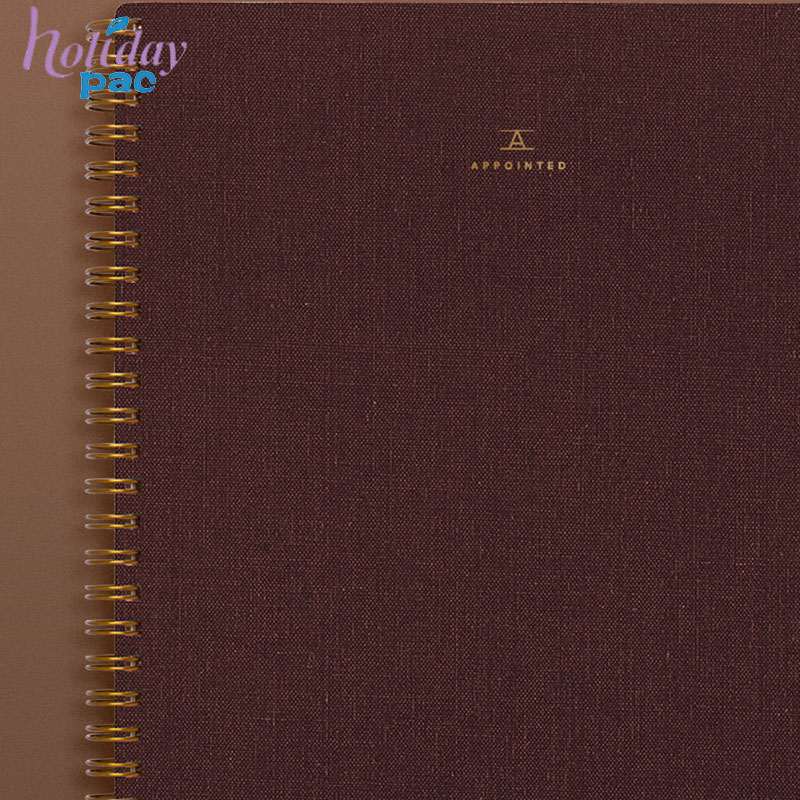 Custom Brass Wire Binding Perforated Journal Notebooks - Holidaypac