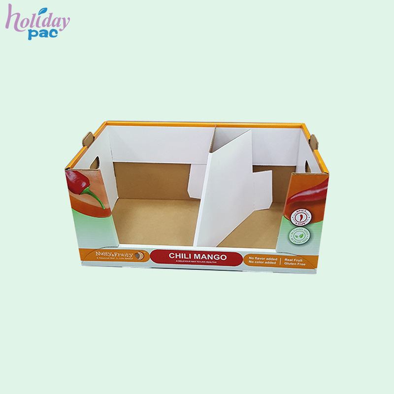 Custom Fruit Cardboard Retail PDQ Tray With Divider - Holidaypac