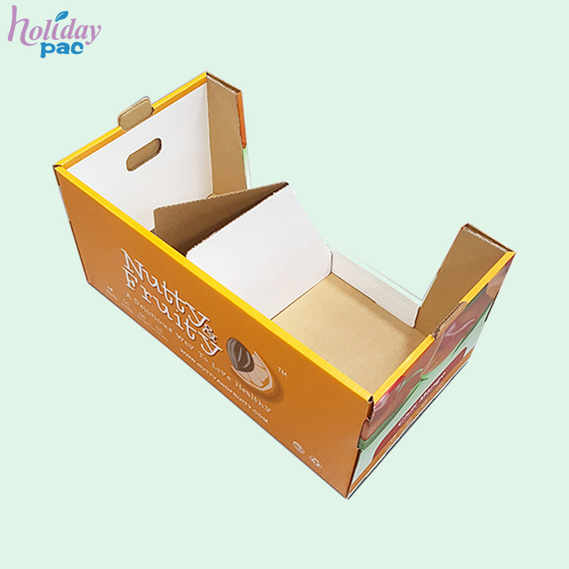 Custom Fruit Cardboard Retail PDQ Tray With Divider - Holidaypac