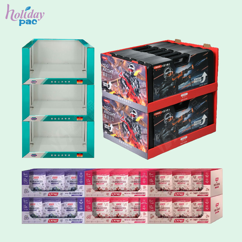 Custom Shelf Ready Packaging Stackable PDQ Trays for Toys - Holidaypac