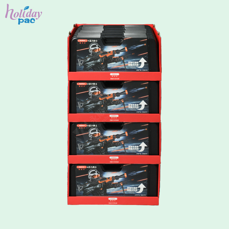 Custom Shelf Ready Packaging Stackable PDQ Trays for Toys - Holidaypac