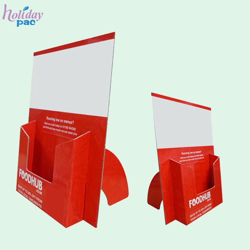 Custom Printing Foldable A5 Cardboard Brochure Holder For Textiles -Holidaypac