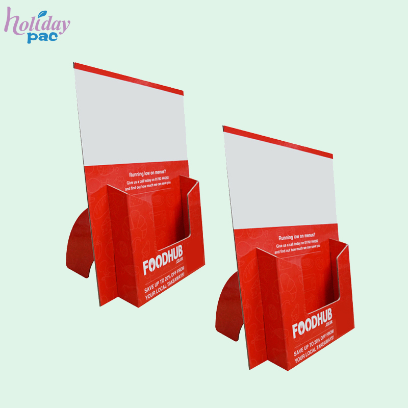 Custom Printing Foldable A5 Cardboard Brochure Holder For Textiles -Holidaypac