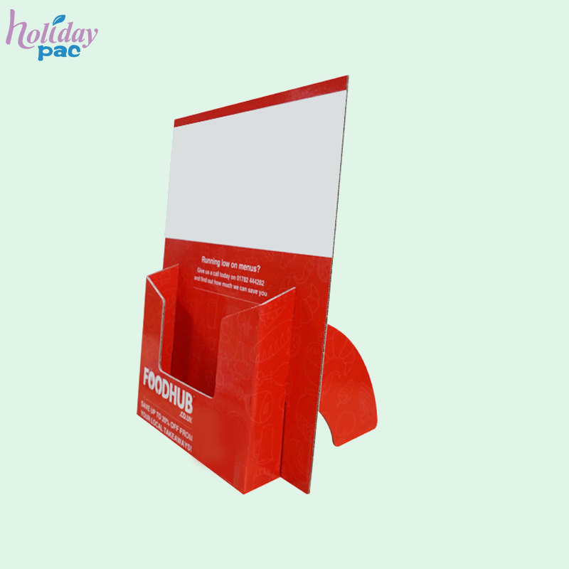 Custom Printing Foldable A5 Cardboard Brochure Holder For Textiles -Holidaypac