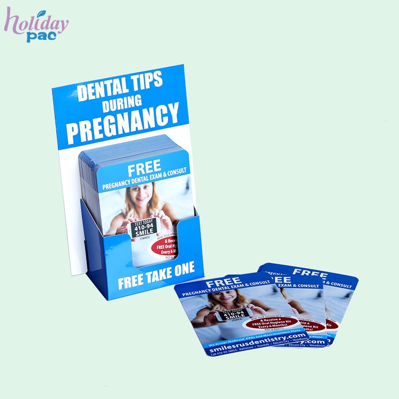 Custom Counter Top Cardboard Brochure Leaflet Flyer Paper Display Holder - Holidaypac