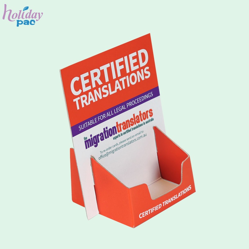 Custom Cardboard Leaflet Display Holder For Business Cards - Holidaypac