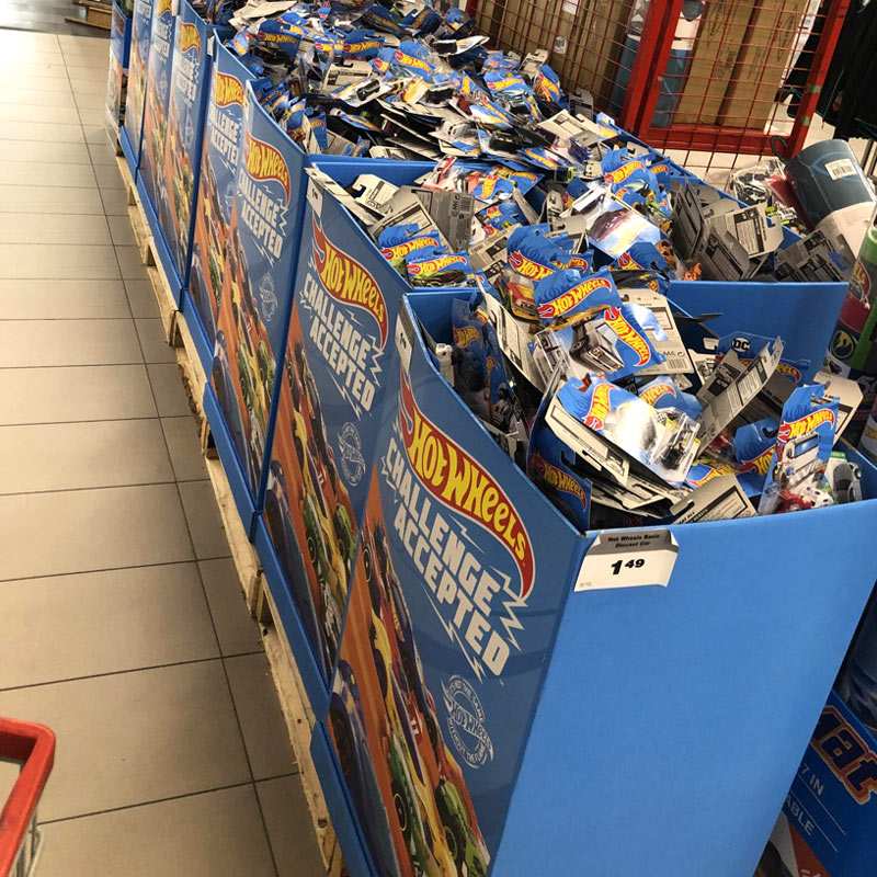 Custom Hot Wheels Dump Bins for Retail - Holidaypac