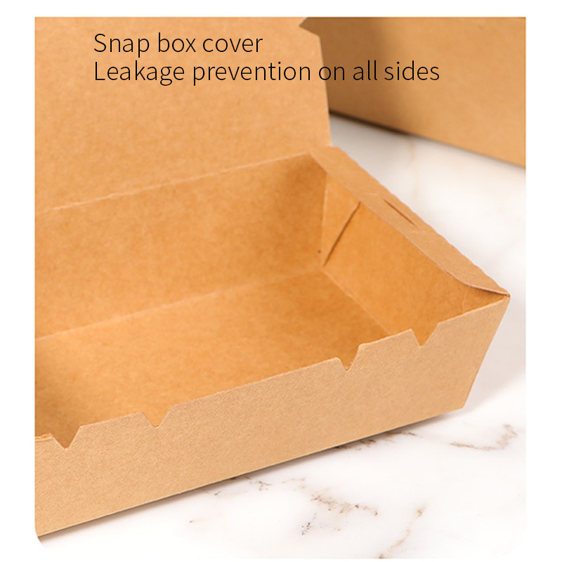 Custom Logo Disposable Kraft Paper Fast Food Box - Holidaypac