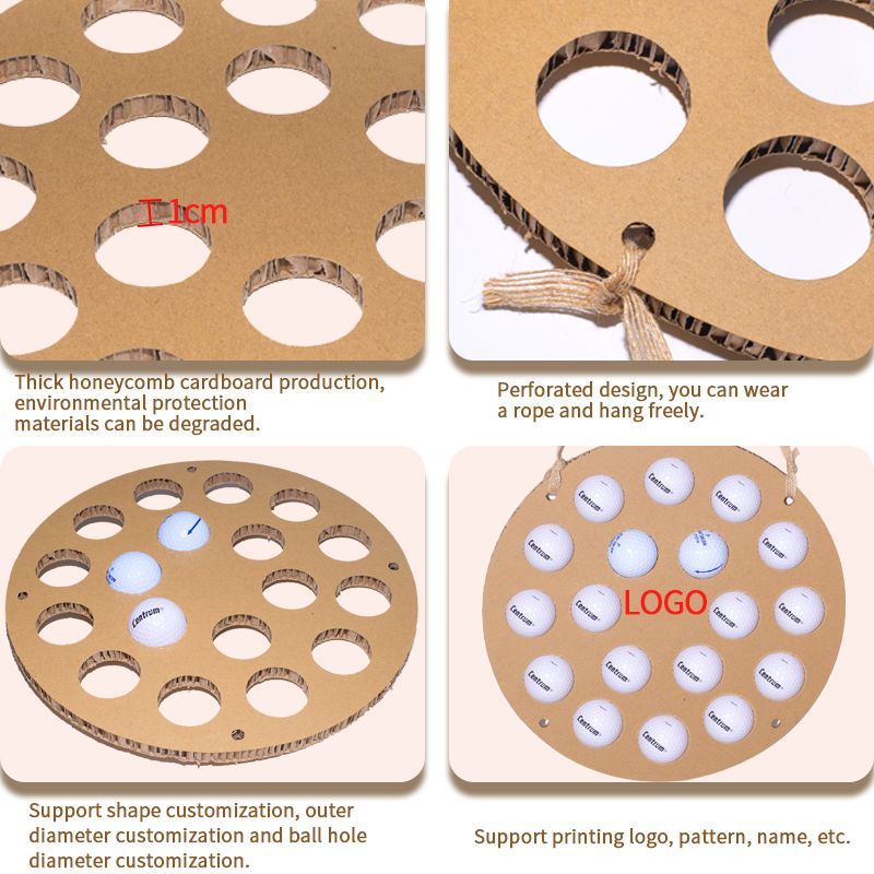 Custom Honeycomb Paperboard Golf Ball Display Holder - Holidaypac