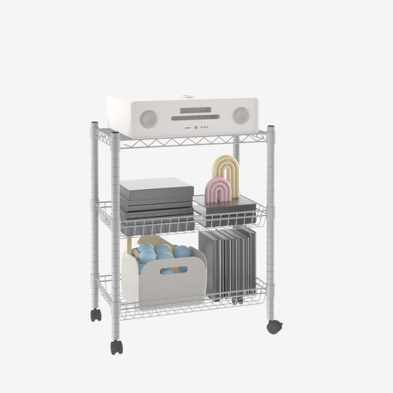 Custom Wire Shelving Unit With Wheels - Holidaypac