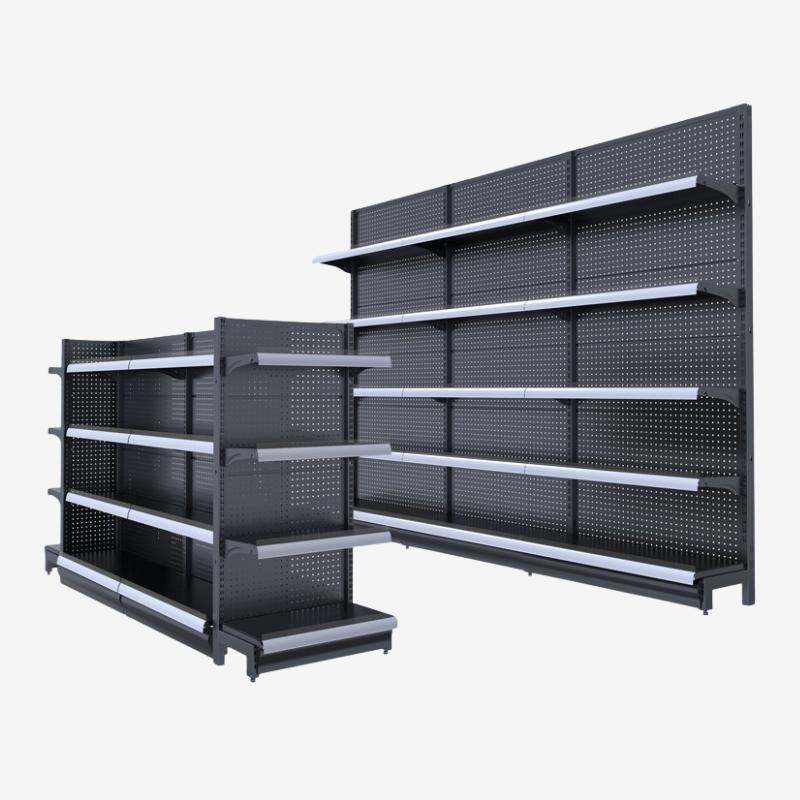 Custom End cap Shelves With Side Panels - Holidaypac