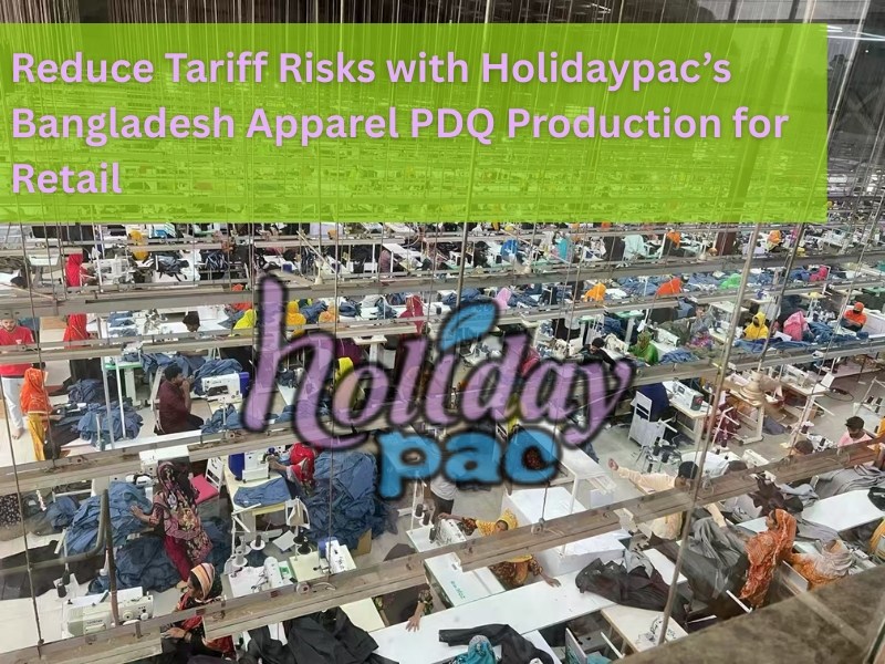 Reduce Tariff Risks with Holidaypac’s Bangladesh Apparel PDQ Production for Retail