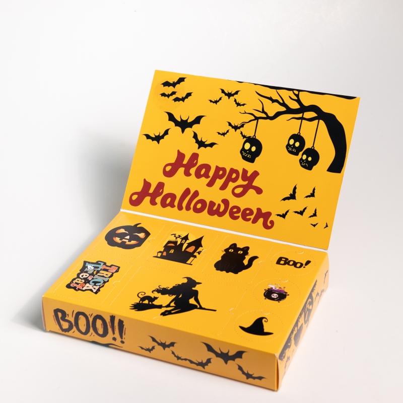 Custom 8-Hole Halloween Countdown Calendar Gift Blind Box with Inner Tray - Holidaypac