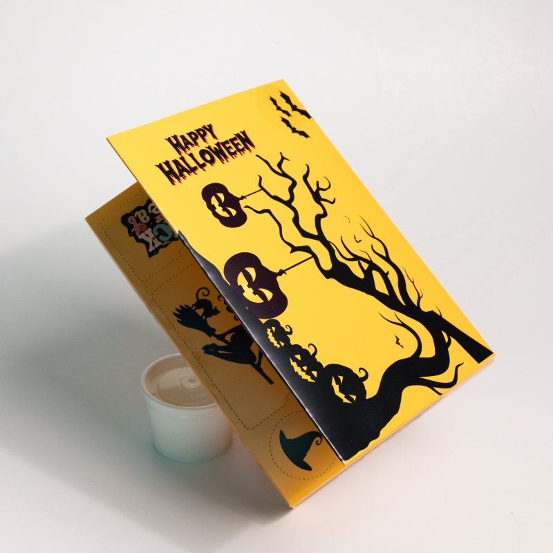 Custom 8-Hole Halloween Countdown Calendar Gift Blind Box with Inner Tray - Holidaypac
