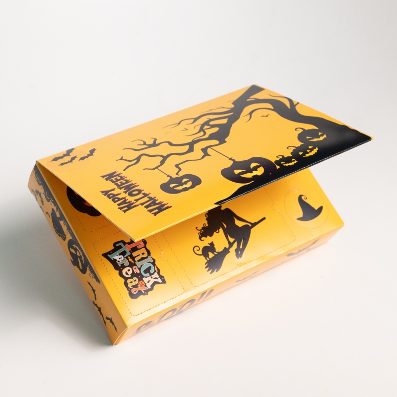 Custom 8-Hole Halloween Countdown Calendar Gift Blind Box with Inner Tray - Holidaypac