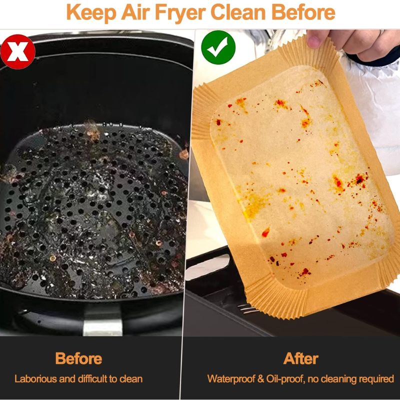 Wholesale Rectangular Disposable Air Fryer Liners for Ninja Dual Air Fryer  - Holidaypac