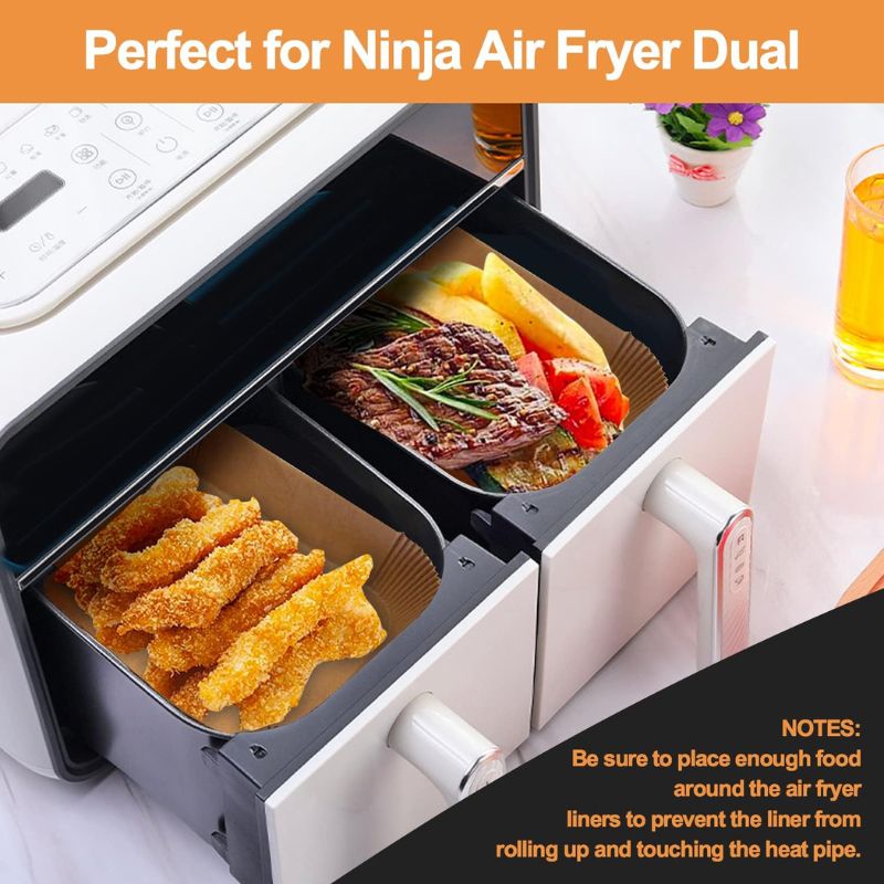 Wholesale Rectangular Disposable Air Fryer Liners for Ninja Dual Air Fryer  - Holidaypac