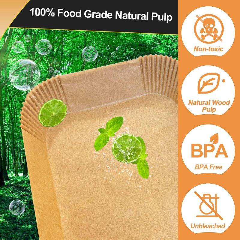 Wholesale Rectangular Disposable Air Fryer Liners for Ninja Dual Air Fryer  - Holidaypac