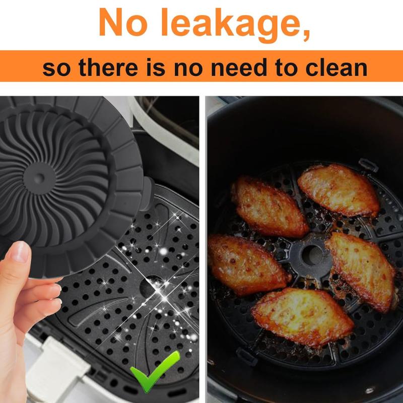 Custom Round Silicone Air Fryer Liner - Holidaypac