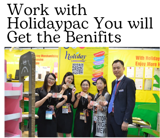 what cardboard displays benefit you will get from holidaypac 