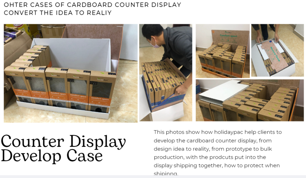 how holidaypac develop the cardboard displays