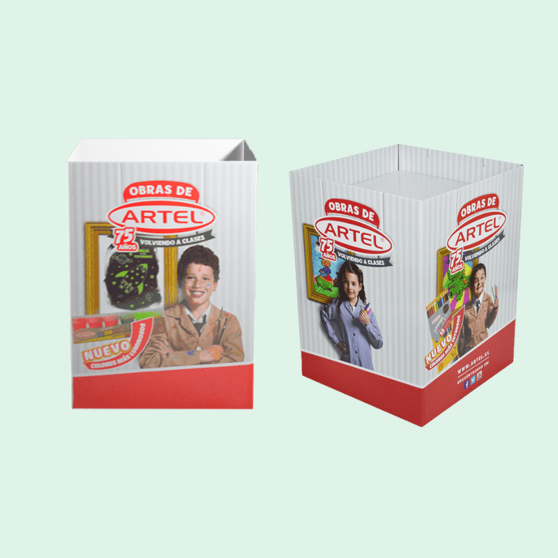 High Quality Custom Logo Cardboard Dump Bins For Pigment - Holidaypac
