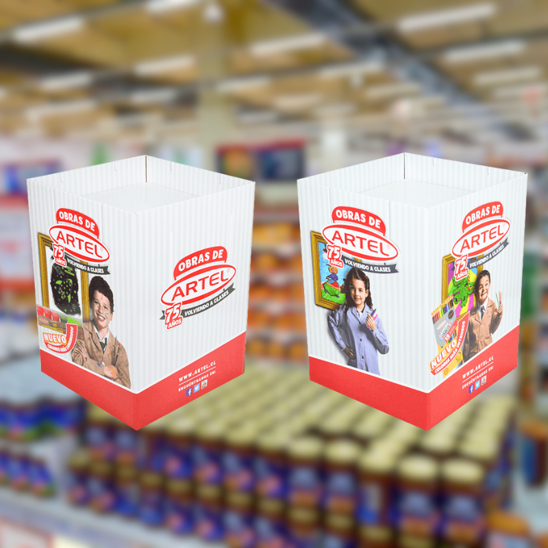 High Quality Custom Logo Cardboard Dump Bins For Pigment - Holidaypac