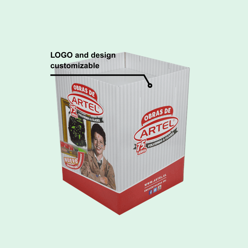 High Quality Custom Logo Cardboard Dump Bins For Pigment - Holidaypac
