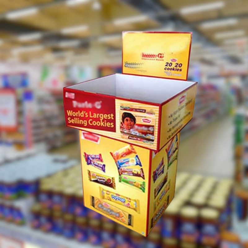 Custom Top Quality Dump Bins Retail For parle g Biscuits - Holidaypac