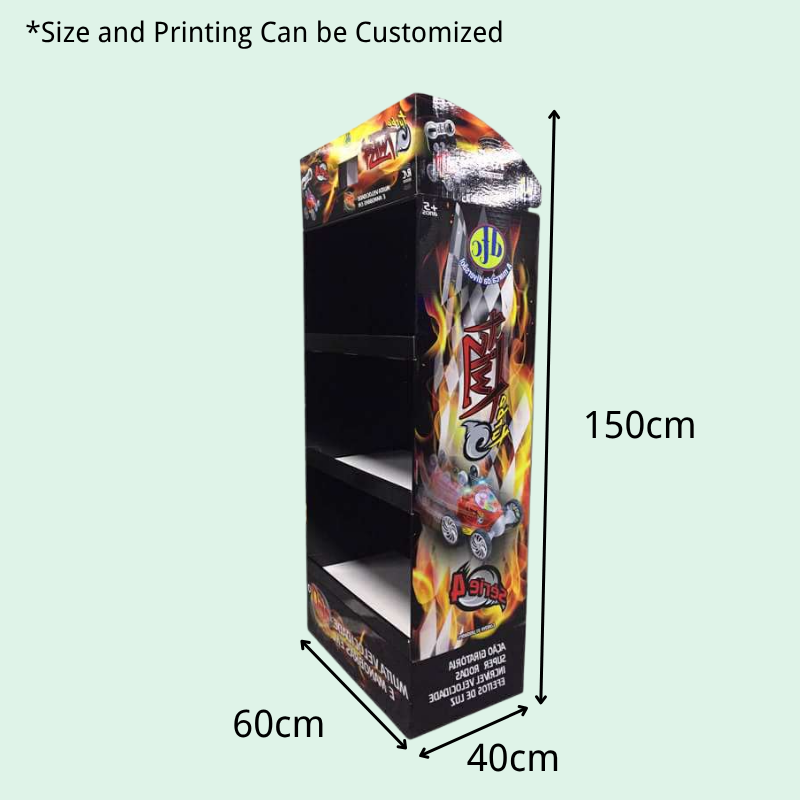 Custom Cardboard Floor Point of Sale Display Stand for Toy Car-Holidaypac