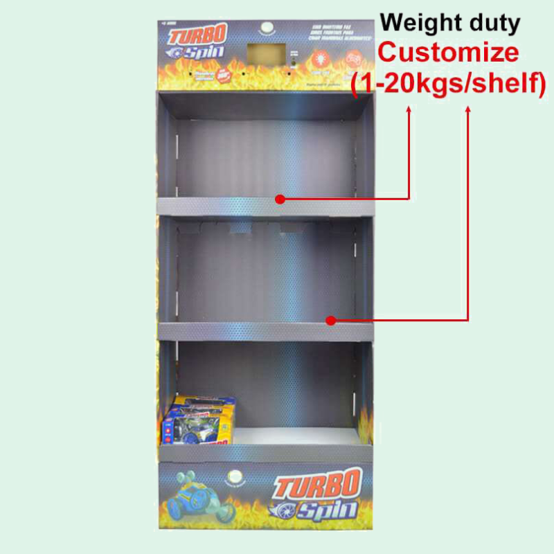Custom Cardboard Floor Point of Sale Display Stand for Toy Car-Holidaypac