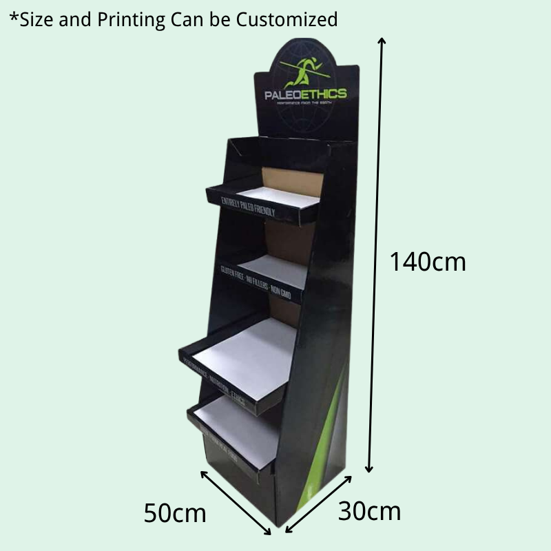 Cardboard Modular Tray Floor Display for Fitness Food-Holidaypac