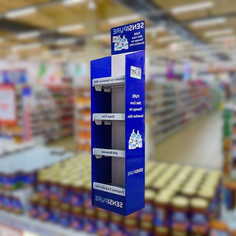 Custom POP Retail Floor Displays for Skincare-Holidaypac