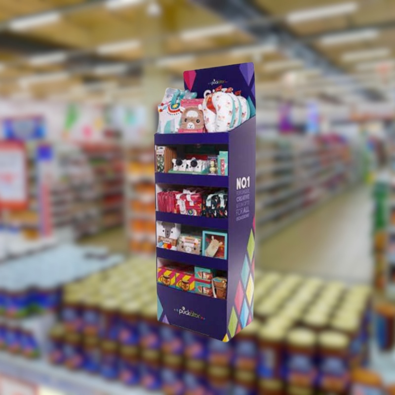 Custom Cardboard POP Display Stand with 5 Shelves for Gift-Holidaypac