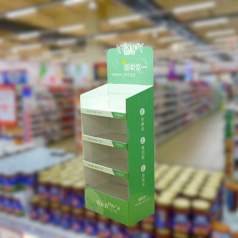 Custom Corrugated Floor Carton Display Stand for Sanitary Napkin-Holidaypac
