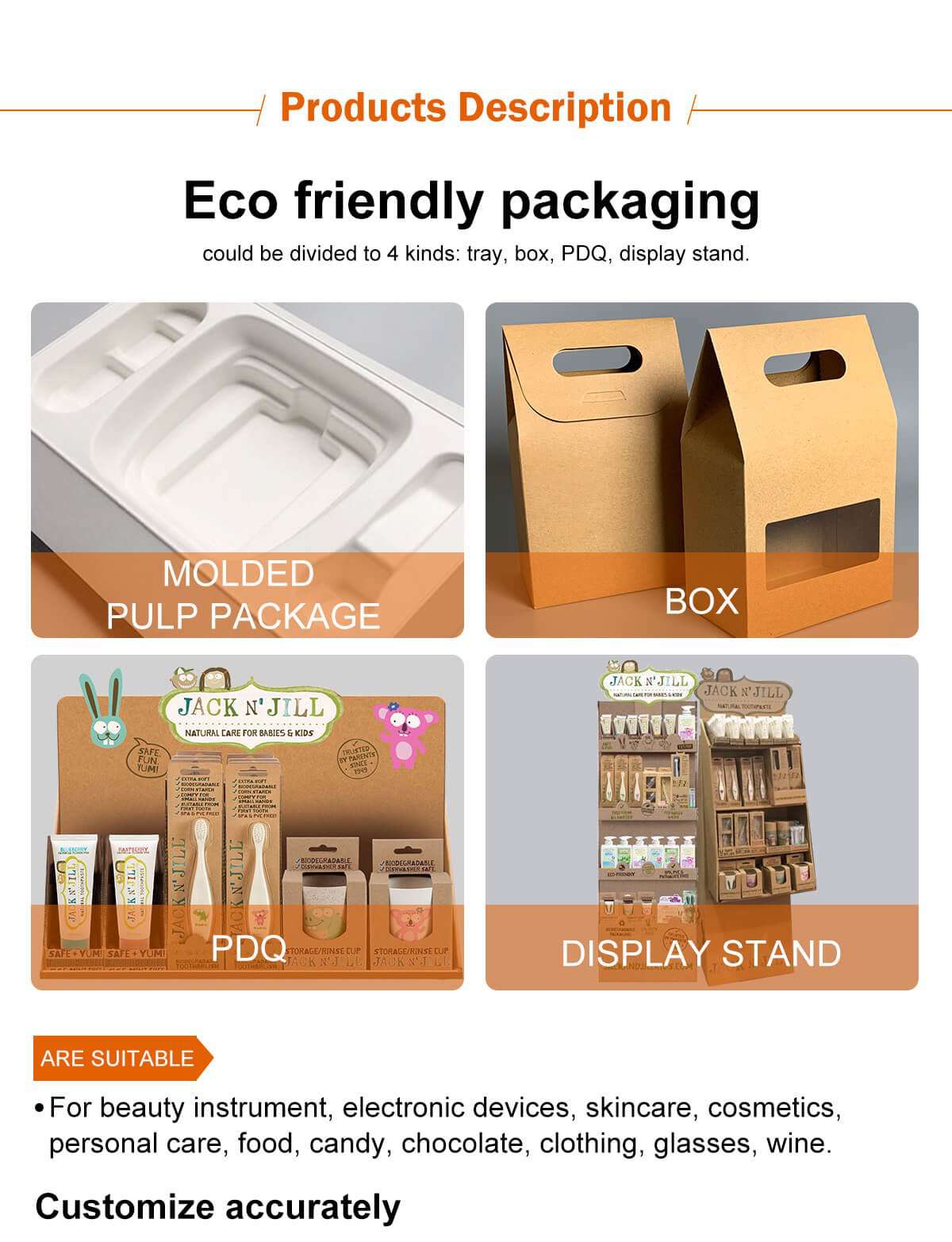 Holidaypac's Products Descrption