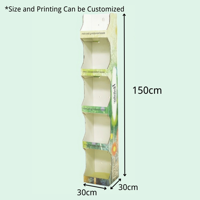 Custom Merchandising Solution Corrugated Folding FSDU Display-Holidaypac