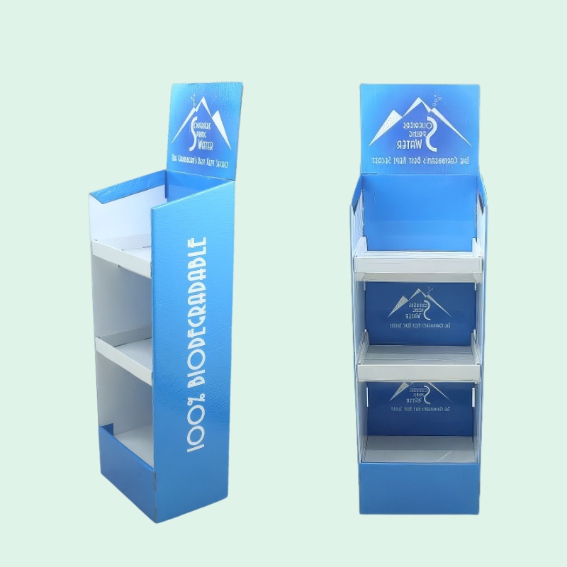 Custom Heavy Duty Corrugated FSDU Display Rack for Bottles Drinks-Holidaypac