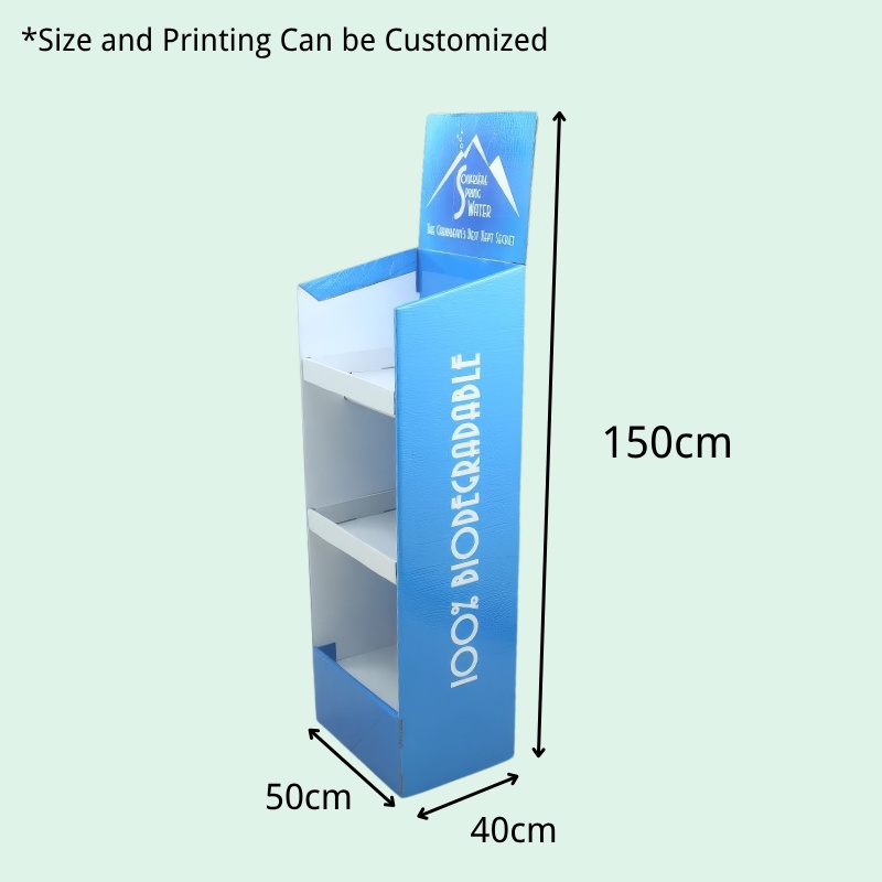 Custom Heavy Duty Corrugated FSDU Display Rack for Bottles Drinks-Holidaypac