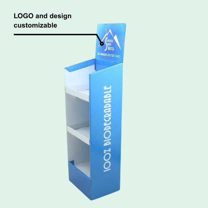 Custom Heavy Duty Corrugated FSDU Display Rack for Bottles Drinks-Holidaypac
