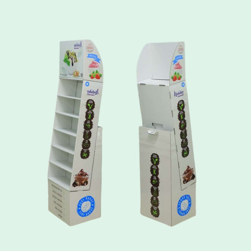Custom Cardboard Merchandising Floor Display with Base-Holidaypac